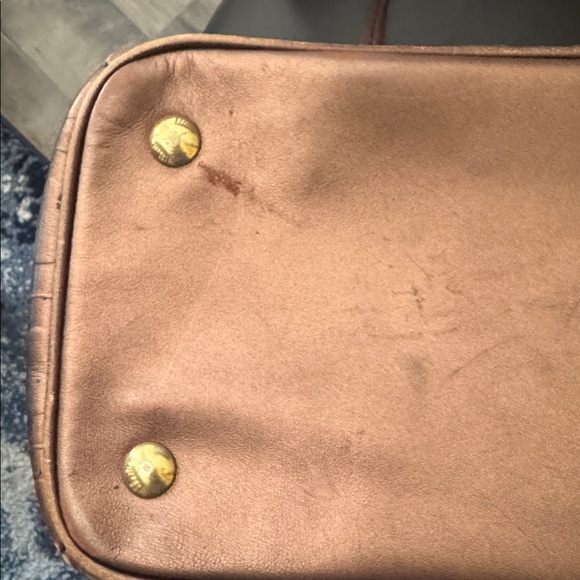 Coach Peyton Tote Satchel F24607 Metallic Bronze C Embossed Leather 2 Hang Tags - Picture 7 of 16